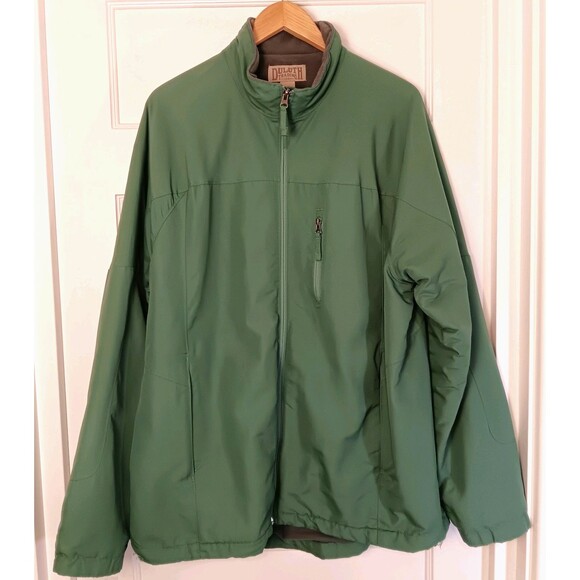 Duluth Trading Jacket Coat Men XLT Tall Green Barn Chore Fleece Lined Insulated - Picture 1 of 11